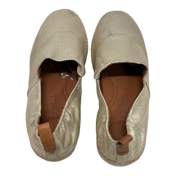 Gentle Souls Lara A-Line Sport Leather Gold Slip On Comfort Espadrilles Womens 9 - Picture 7 of 13